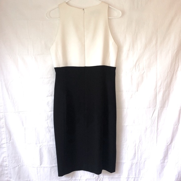 Sleeveless Black & Off-White Office/Cocktail Dress, Jones NY, size 10 - Picture 2 of 5